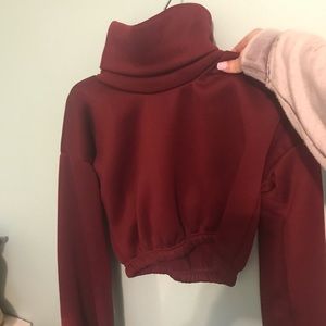 Turtle Neck Cropped Sweater